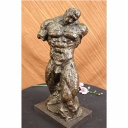 Modern Bronze Sculpture of a body builder figure