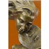 Image 2 : Violin Player Bronze Figurine on Marble Base Sculpture