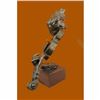 Image 5 : Violin Player Bronze Figurine on Marble Base Sculpture