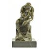 Image 1 : The Thinker Bronze Sculpture on Marble Base Statue