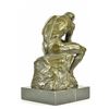 Image 4 : The Thinker Bronze Sculpture on Marble Base Statue