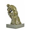 Image 5 : The Thinker Bronze Sculpture on Marble Base Statue