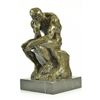 Image 6 : The Thinker Bronze Sculpture on Marble Base Statue