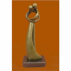 Hot Cast Male and Female Kissing Bronze Sculpture on Marble Base Figurine