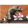 Image 3 : White House American Buffalo Bison Bear 21" Classical Bronze Statue on Marble Base Sculpture