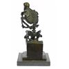 Image 3 : Skull Skeleton thinker Bronze Sculpture