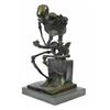 Image 9 : Skull Skeleton thinker Bronze Sculpture