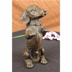 Pup Hush Puppy dog Bronze Sculpture