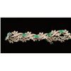 Image 1 : Ladies Emerald & Diamond Botanical Bracelet