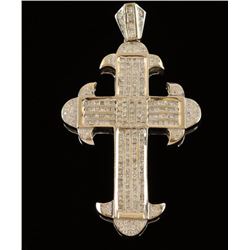 Masculine Mens Diamond Cross Pendant
