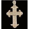 Image 2 : Masculine Mens Diamond Cross Pendant