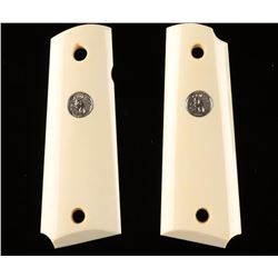 Pair of Colt Medallion Ivory Grips