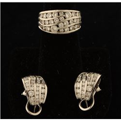 Dazzling Diamond Ring & Earrings Set