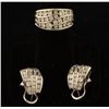 Image 1 : Dazzling Diamond Ring & Earrings Set