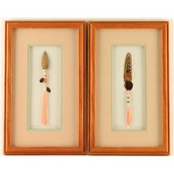 Lot of 2 Mixed Media Native American Pieces