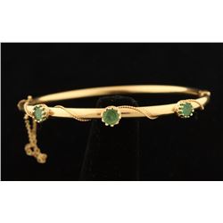 Lovely Emerald & Gold Bangle