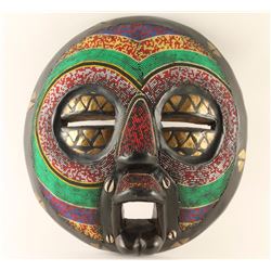 Vintage African Ceremonial Beaded Face Mask