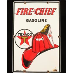 Vintage Fire Chief Gasoline Pump Sign