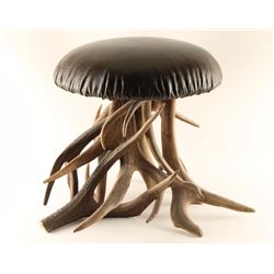 Red Stag Antler Stool