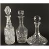 Image 2 : Collection of 3 Cut Glass Liquor Decanters