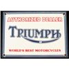 Image 1 : Vintage Triumph Motorcycles Porcelain Sign