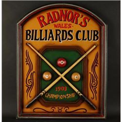 Radnor's Wales Billiards Club Sign