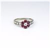 Image 2 : Charming ring featuring six Burmese color Rubies