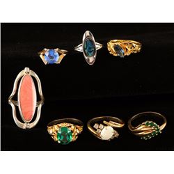 Lot of 7 Ladies Cocktail Rings