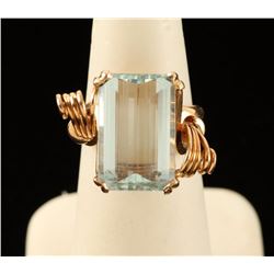 Ladies Custom Aquamarine Ring