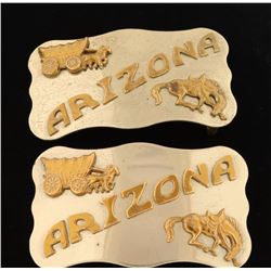 Pair of Chambers Belt Co. Phoenix, AZ Belt Buckles