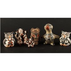 Lot of 6 Native American Mini Poterry Effigies