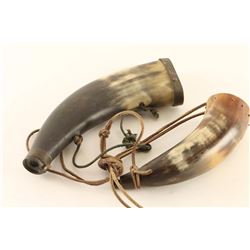 Lot of 2 Powderhorns