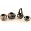 Image 1 : Lot of 4 Blackware Miniature Pots