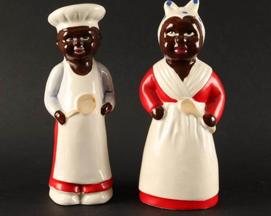 Black Americana Salt & Pepper Shakers