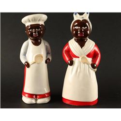 Black Americana Salt & Pepper Shakers
