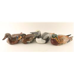 Lot of 4 Wooden Waterfowl Carvings