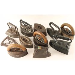 Lot of 10 Antique Irons