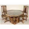 Image 2 : Rustic Wagon Wheel Dining Table