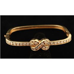 Graceful Gold & Diamond Bangle