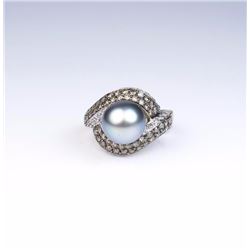Exquisite Black South Sea Pearl Ring