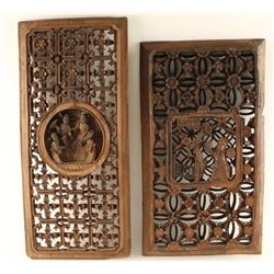 Ching Dynasty Chinese Wood Panels