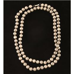Rare Navajo Silver Bead Necklace