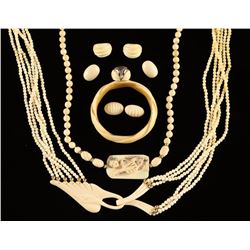 Collection of Ivory Jewelry