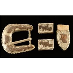 Sterling Silver Buckle, Keepers & Tip