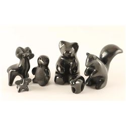 Lot of 6 Blackware Effigies