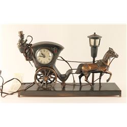 United Clock with a Buggy & Horse