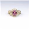 Image 1 : Colorful Ring Featuring a Pink Tourmaline