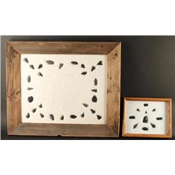 (2) Framed Arrowheads Displays