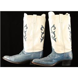Pair of Dan Post Ladies Snakeskin Boots
