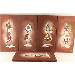 Lot of 5 Original Acrylics on Canvas